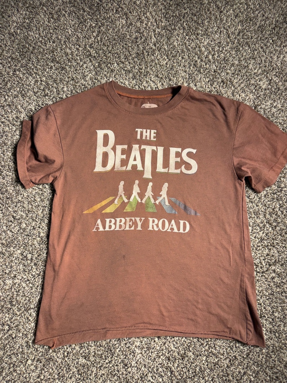 The Beatles Abbey Road Kids Tee - Brown with Multicolor Graphic